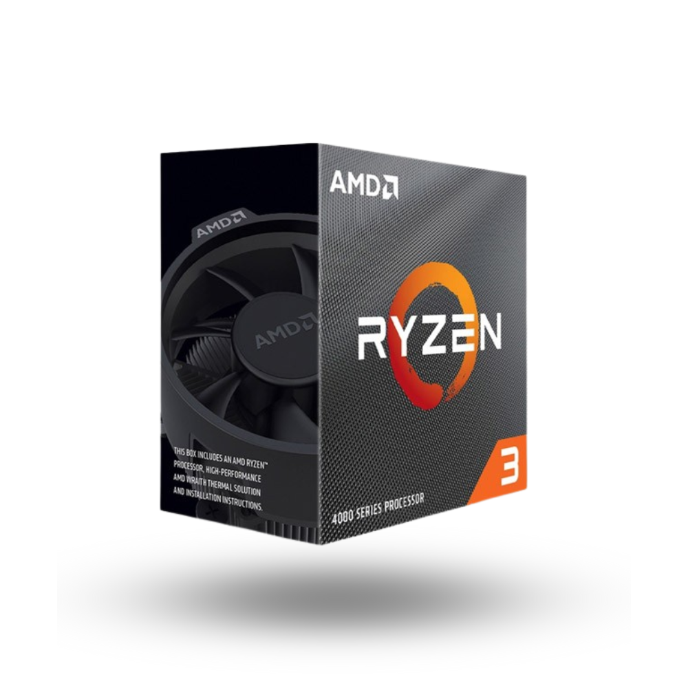 AMD Ryzen 3 4100 3.8Ghz Up To 4.0Ghz Cache 4MB 65W AM4 [Box] - 4 Core - 100-100000510BOX - with Wraith Stealth Cooler