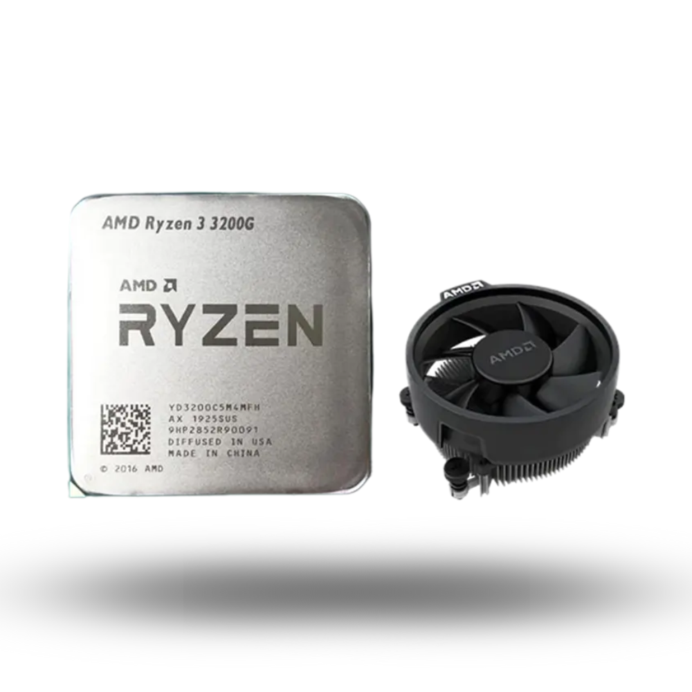 AMD Ryzen 3 3200G 3.6Ghz Up To 4.0Ghz Cache 4MB 65W AM4 [Tray] - 4 Core - YD3200C5FHMPK - with AMD Wraith Stealth Cooler