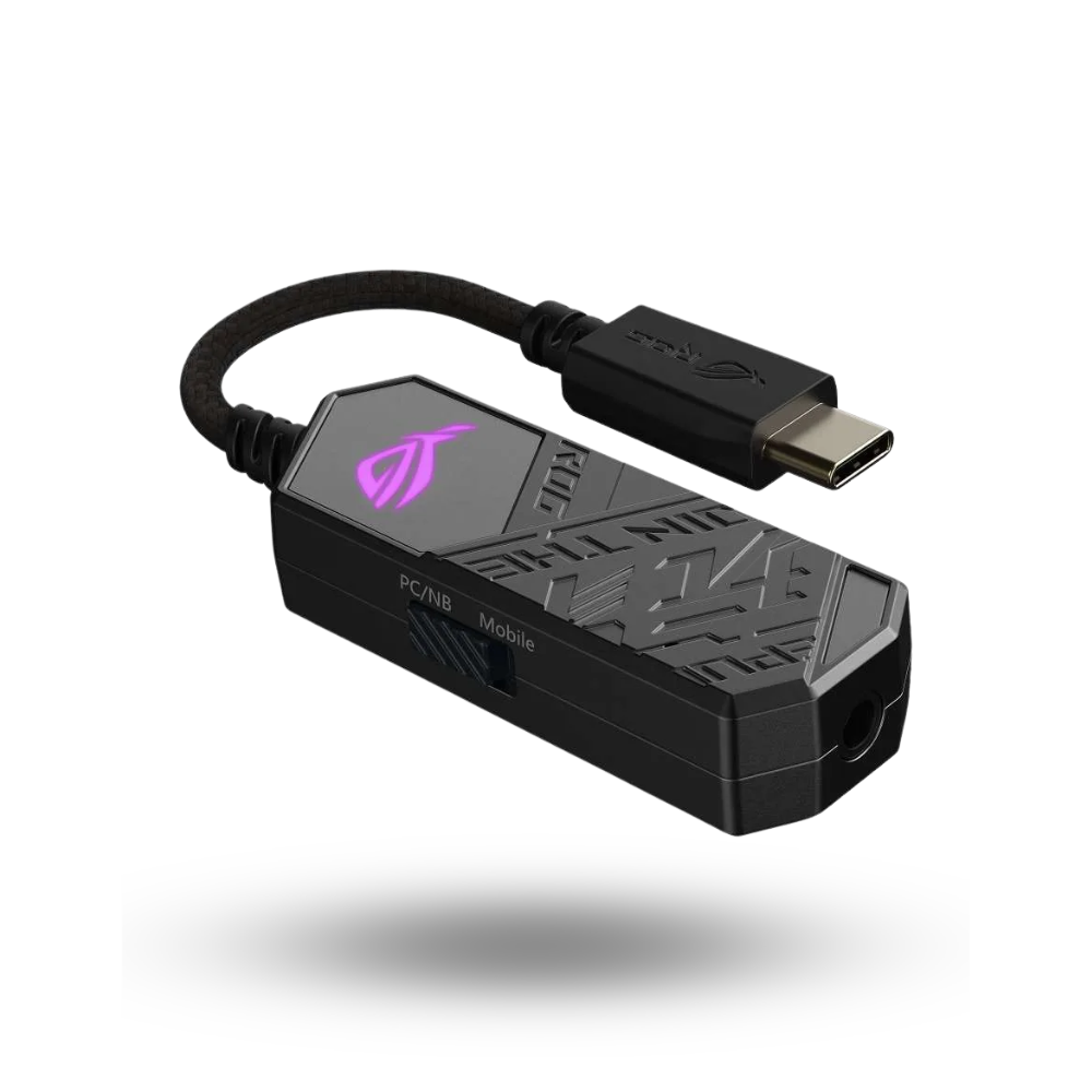 Asus ROG Clavis USB-C to 3.5MM Gaming DAC with AI Noise-Canceling Mic