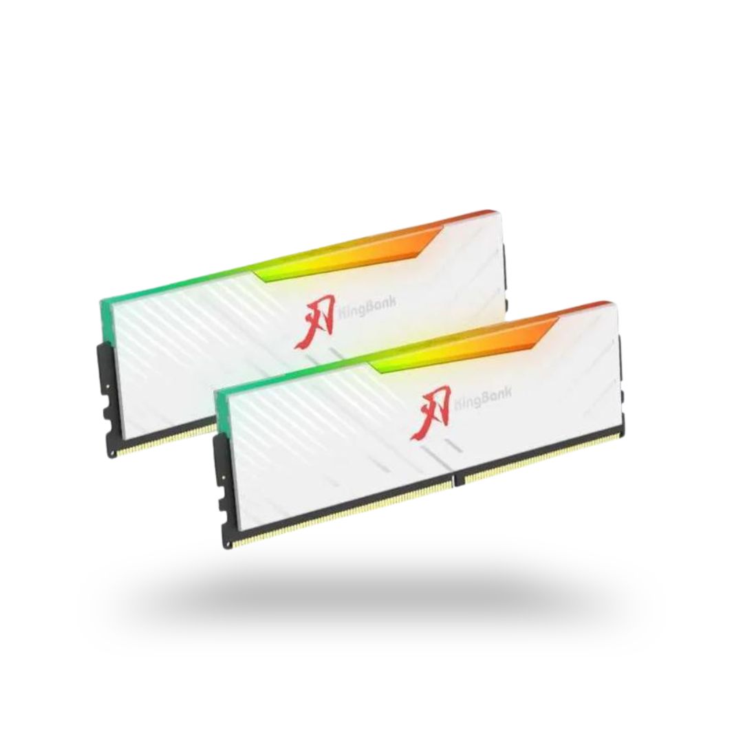 KINGBANK SHARP BLADE RGB DDR5 16GB X 2 6000 MT/s WHITE HEATSINK M-DIE C30 || K5.01.FLM5ED9304