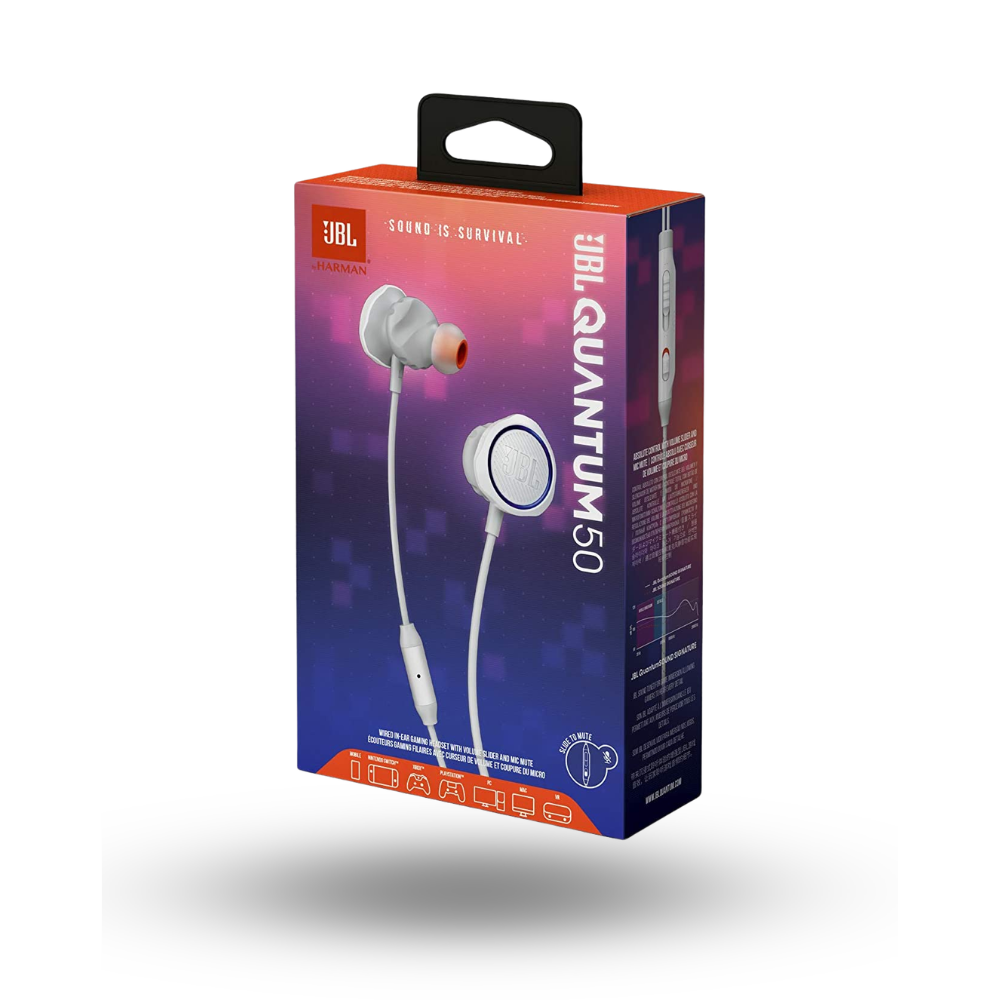 JBL Quantum 50 White Gaming Earphone