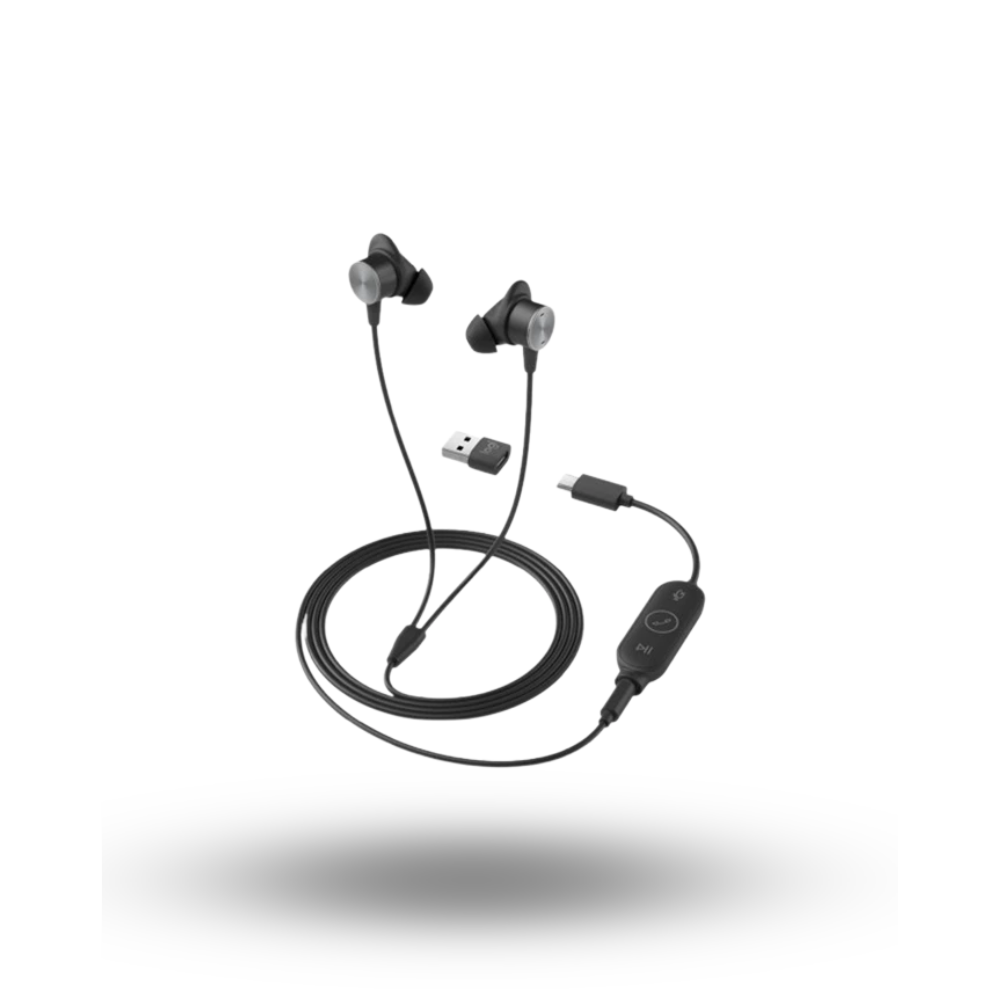 Logitech Zone Wired Earbuds - Built for Business with Embedded Noise-canceling Mic and Multiple Connections