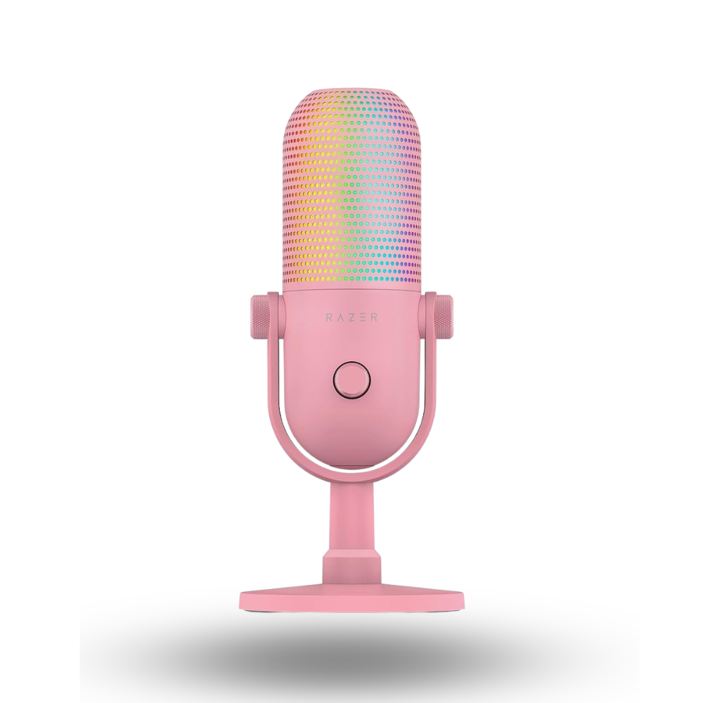 Razer Seiren V3 Chroma - RGB USB Microphone with Tap-to-Mute - Quartz Edition