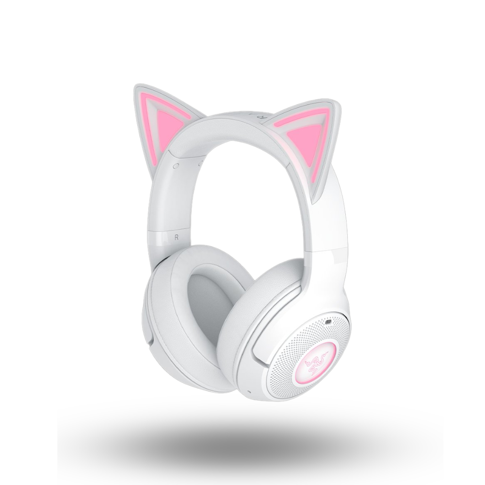 Razer Kraken Kitty V2 BT White - Wireless Bluetooth RGB Headset with Kitty Ears
