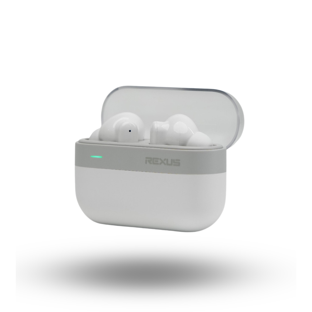 Rexus FX6 White TWS Bluetooth ANC - Touch Control & Support Voice Assistant