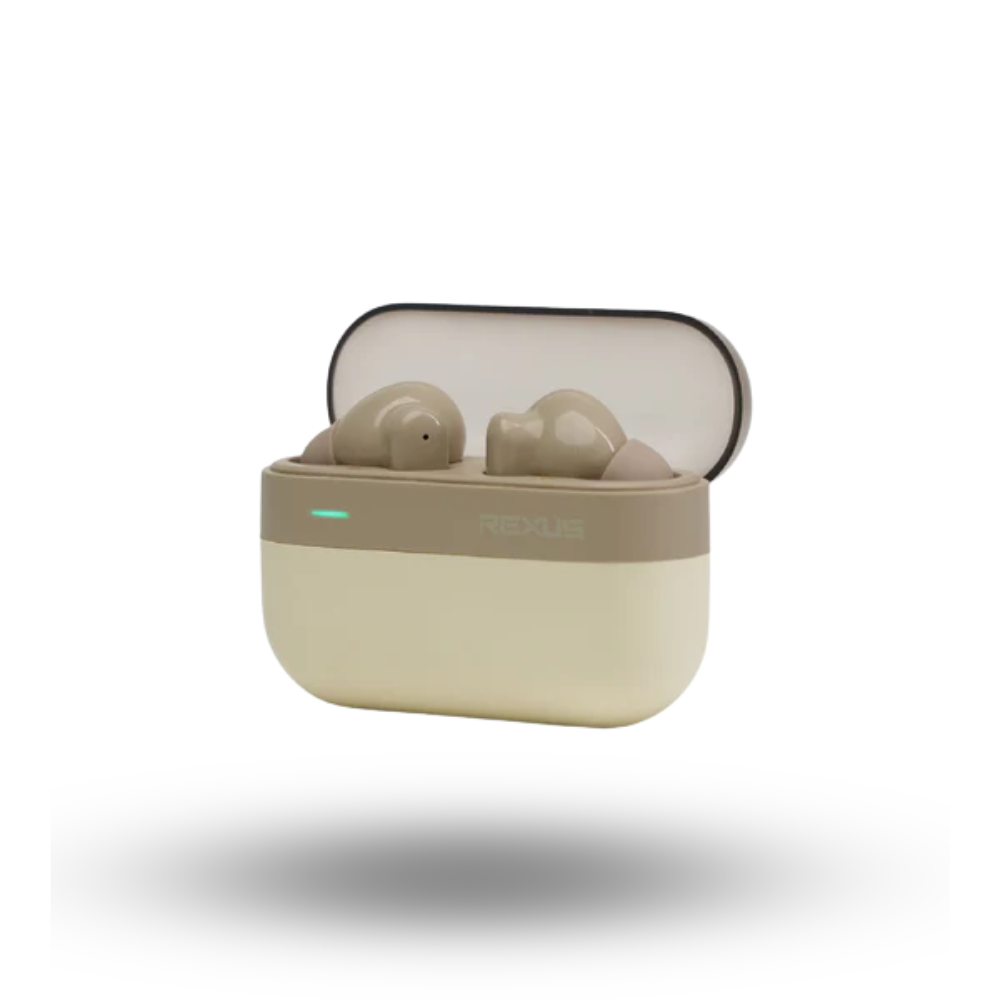 Rexus FX6 Beige TWS Bluetooth ANC - Touch Control & Support Voice Assistant