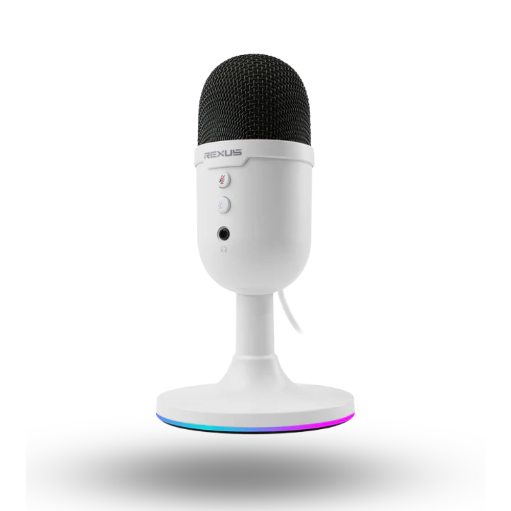 Rexus XORA II RGB Microphone - White Grey