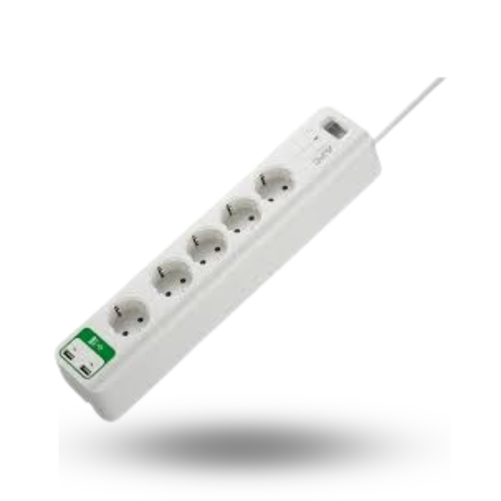 APC Essential SurgeArrest, 5 Outlets With 5V, 2.4A 2-Port USB Charger 230V - PM5U-GR