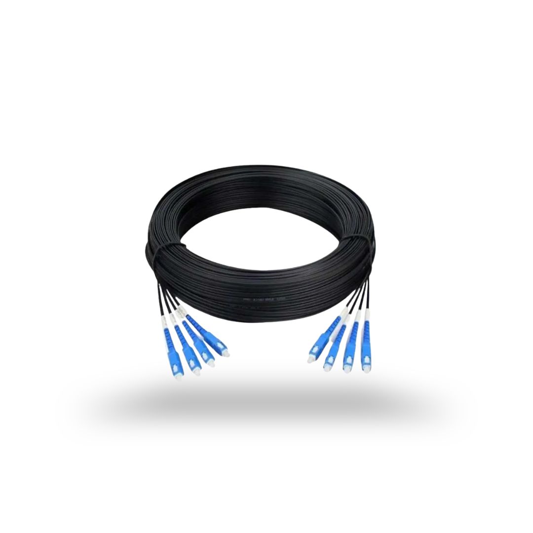 Kabel ftth dropcore precon 4 core 100m lengkap konektor READY STOCK