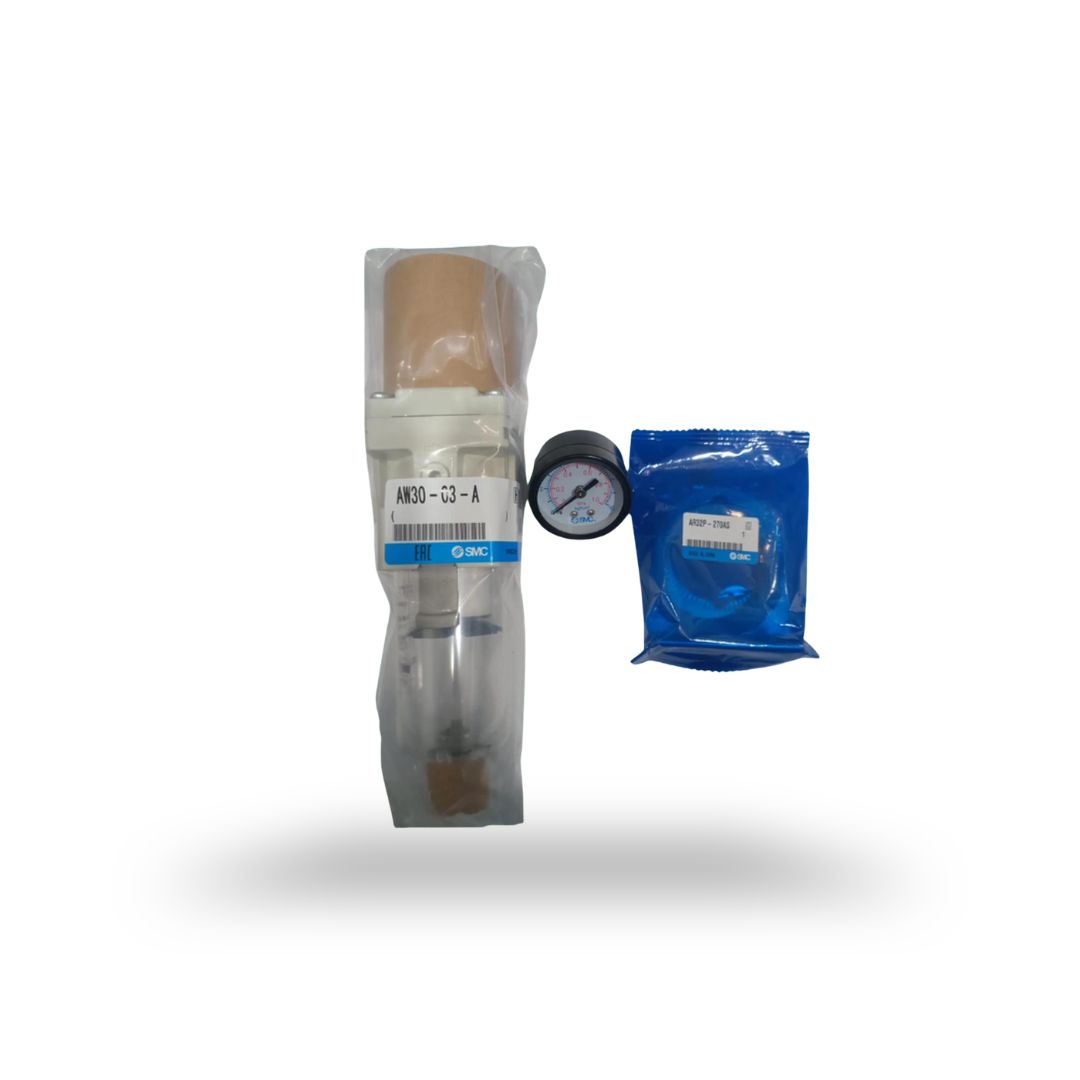 AIR FILTER REGULATOR SMC AW30-03-A + BRACKET + GAUGEAIR FILTER REGULATOR SMC AW30-03-A + BRACKET + GAUGE