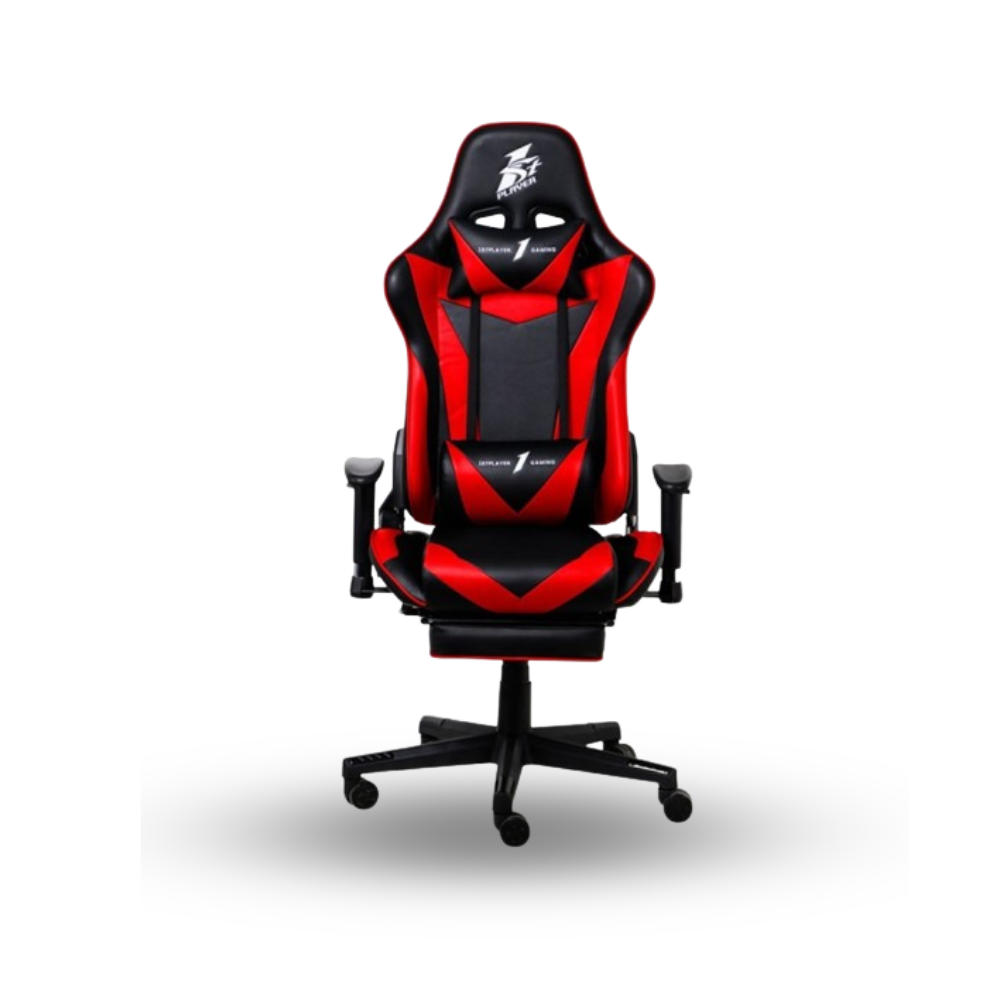 1STPLAYER GAMING CHAIR FK3 - BLACK RED - LUMBAR MASSAGE - With Foot Rest - Comfort - All Steel Skeleton - High Density Molded Foam