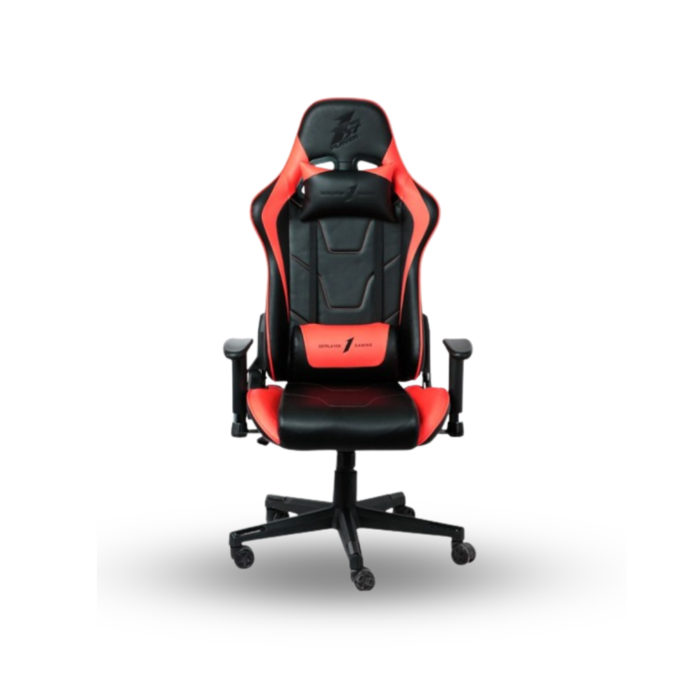 1STPLAYER GAMING CHAIR FK2 - BLACK RED - LUMBAR MASSAGE - Comfort - All Steel Skeleton - High Density Molded Foam