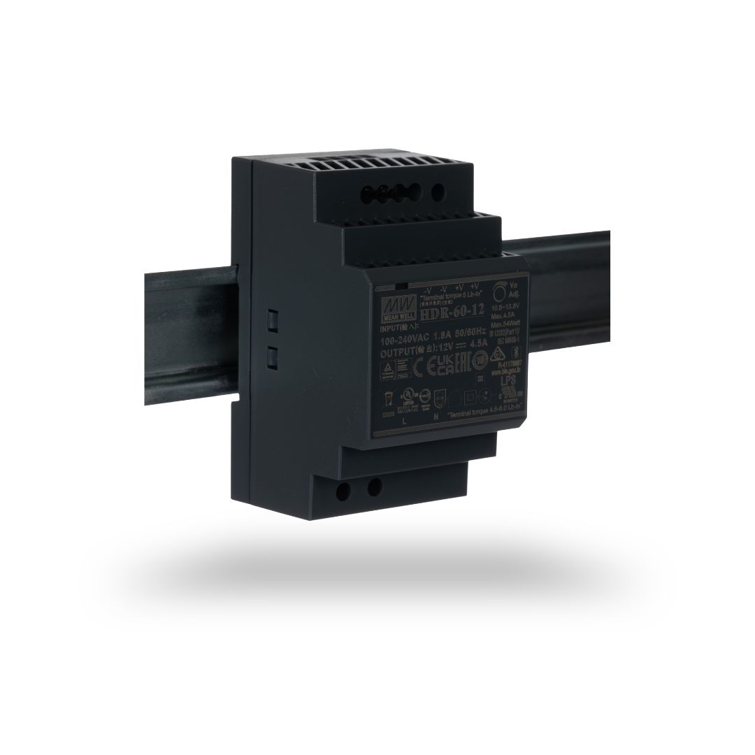 HDR-60-12 - DIN RAIL POWER SUPPLY 5A 12VDC BUKAN MEANWELL